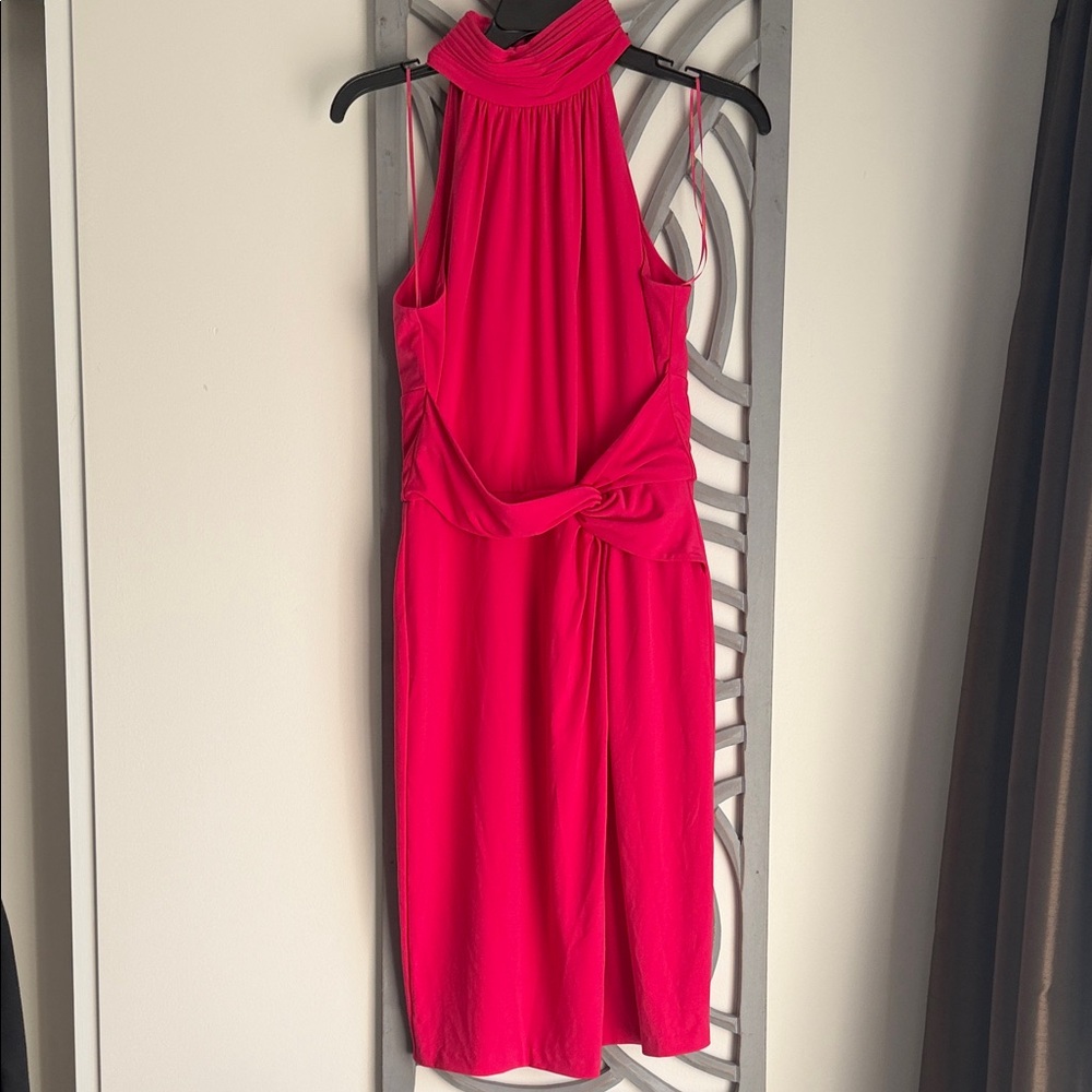 Catherine Malandrino Vibrant Pink Backless Dress
